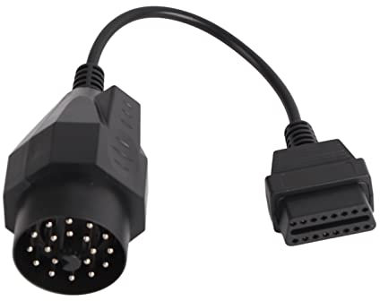 BOROCO OBD2 Adapter,OBD1 20 Pin auf 16 Pin OBD2 Adapter Stecker Scanner Kabel Für E36 E38 E39 E46 E53 X5 Z3