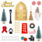 Atuoxing Puerta Elfo Navidad, 22PCS Elfo Puerta Miniaturas Navidad Accesorios, Puerta Elfos Navideños Adornos para Navidad Decoración