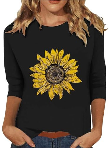 Tagesangebote Heute Sale Boho Oberteile Damen Oversize Pullover Damen Baumwolle Joop Damen Bekleidung Blusen & Tuniken Für Damen 3/4 Arm T-Shirt Mit Aufgesetzter Tasche Mein Bestellung Sale