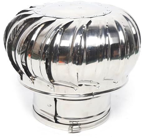 Loohacp Edelstahl Dachventilator Windgetrieben Dachhaube Dachentlüftung Windkraftanlage，Effektive Lüftung mit Windenergie, Strom nicht erforderlich