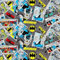 DC Batman Stoff Meterware (100% Baumwolle, echter Lizenzstoff, 9 verschiedene Designs) (Batman-Stoff - Collage Grau)