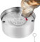 Tokenhigh Gamelle d'eau pour chien anti-déversement, bol d'eau en acier inoxydable de 1 L, bol flottant lent, bol anti-éclaboussures pour chiots, chats et animaux domestiques (volume, 1 l)