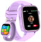 SWGOTA 4G Smartwatch Kinder, Kinderuhr mit GPS, SIM, Videoanrufe, SOS, IP68 Wasserdicht, Schulmodus, Telefonfunktion Schrittzähler Voice Chat Wecker, Geschenk für Mädchen und Jungen 3-14 Jahren Lila