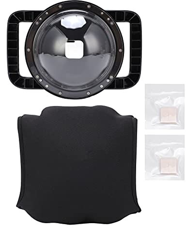 SHOOT Porta subacquea a cupola per action camera Go Pro 9, Custodia subacquea per telecamera subacquea con doppia porta portatile per scattare foto/video subacquei (XTGP559)
