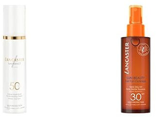 Lancaster Sun Duo Bundle: Sun Perfect Illuminating Cream SPF50 50ml and Sun Beauty Tan Optimizer Dry Oil SPF30 150ml