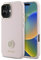 CG MOBILE Guess GUHCP16SM4DGPP - Custodia per iPhone 16 da 6,1, in silicone, con logo in strass, colore: Rosa chiaro