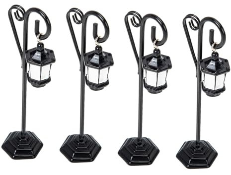 SEWACC 4 Stück Straßenlaternen Clip Poster Party Foto Baumhalter Clip Platzhalter Papier Fächer Binder Clips Klemmen Für Holzarbeiten Notizen Fotos Girlande Mit