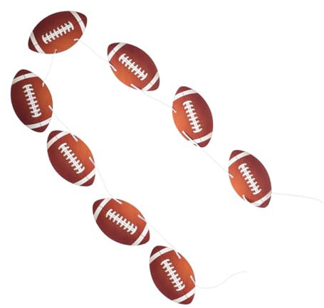 BESTonZON 8stücke Teiliges Rugby Dekorationsset Für Fußballpartys Papierflaggen Und Girlanden Für Geburtstagsfeiern Sportmottos Und Kindergeburtstage Einfach Aufzuhängen Und Gestaltet