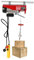IP40 480W Electric Hoist Lift Overhead Electric Hoist, 220V Electric Winch, for Garage, Warehouses, with Wired Remote Control and 2 Lifting Straps(Red)