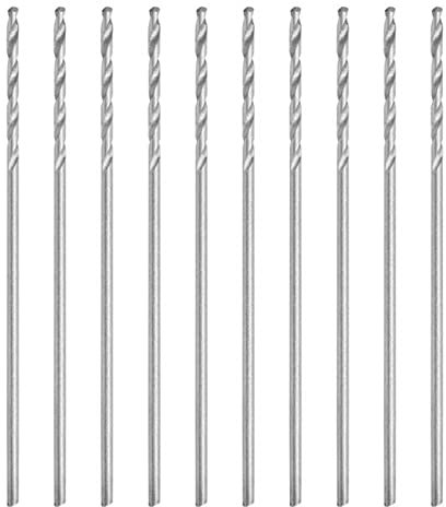 GUTUYEHKEA Kit de 10 forets hélicoïdaux HSS en Acier Rapide, diamètre 0,75/1,75/1,7/1,6 mm, Foret hélicoïdal Haute dureté, Foret à Tige Droite, Foret hélicoïdal for métal perlé(0.75mm)