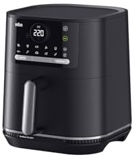 Braun Freidora multiFry 5-2 en 1 con función de horneado, revestimiento cerámico sin PFAS en la cesta de cocción, 15 programas de cocción, 6 litros de capacidad, calor superior/inferior, sin