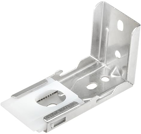 10 PCS L-Shaped Blind Brackets for Venetian & Roman Blinds,Curtain Track Bracket for 38mm Headrail Channel