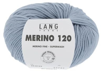 Merino 120 Superwash 0123 silbergrau