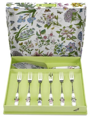 Portmeirion Botanic Garden - Cake Slice & Pastry Forks - Set Of 6