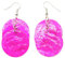 Miniblings Perlmutt Ohrringe Hänger Dangle Muschel rosa pink Boho Hippie - Handmade Modeschmuck I Ohrhänger Ohrschmuck versilbert