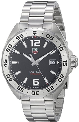 TAG Heuer Men's WAZ1112.BA0875 Formula 1 Stainless Steel Watch, Black, 41 mm, Modern