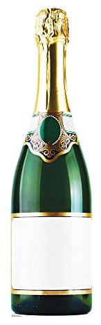 Star Cutouts Cut Out of Bottle of Champagne