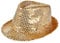 Alsino LED Pailettenhut Clubstyle Partyhut Trilby Pailletten Hut Blink Fedora Bogart Glitzerhut Glitter, Farbe wählen:TH-44 gold