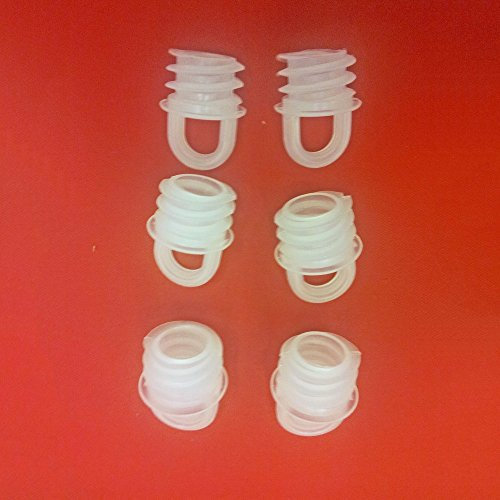 Easy-Shadow - 6 Stück Hochwertige Endstopfen / Verschlußstopfen für 16 mm Bohrlöcher Gardinen-Stopper Abschluss passend für Gardinenschienen Vorhangschienen Gardinenbretter Gardinen Laufschienen Deckenleiste - transparent