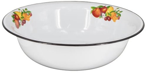 Emaille Schüssel RUND 16 Liter mit Motiv Retro Nostalgie Geschirr Taz Tas