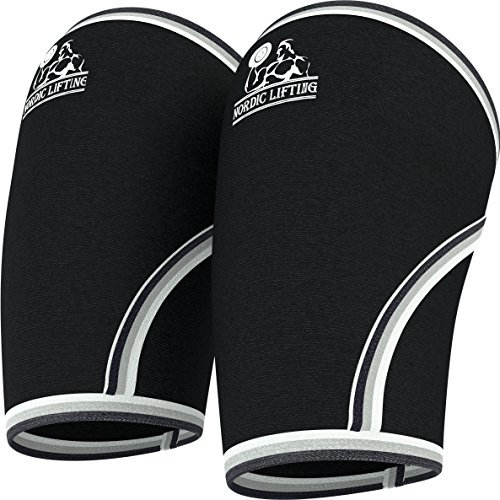 Nordic Lifting Ellenbogenbandagen (1 Paar) Unterstützung & Kompression für Gewichtheben, Kraftsport, Crossfit & Tennis - 5mm Neoprenbandage Leistung - Für Männer und Frauen - Größe XXL.