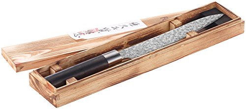 TokioKitchenWare Messer Damastklinge: Handgefertigtes Marken-Damast-Fleischmesser mit 20-cm-Klinge (Asiatisches Messer Damast, Scharfes, Küchenhelfer)