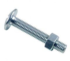 D-Work - Boulon poêlier tête ronde large fendue en croix 6 x 80 mm Zingué - Boite de 100 pcs - DIAMWOOD BRL0608002B