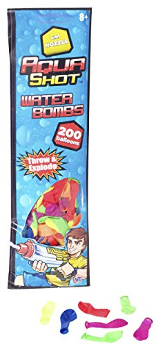 HTI Toys Aqua Shot Waterbomb + Nozzle 200 Pieces, multicoloured, 0008475