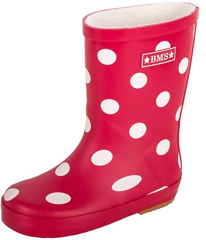 BMS Kinder Gummistiefel Naturkautschuk | Wasserdichte Kinderstiefel aus flexiblem Naturkautschuk für Regen und Matsch
