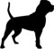 Samunshi® American Bulldog Hunde Aufkleber Autoaufkleber Sticker in 6 Größen und 25 Farben (10x9,1cm schwarz)