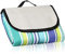 DAMIGRAM Picknickdecke, 200 x 150cm Stranddecke Campingdecke Strandtuch Outdoordecke, Ultraleicht Kompakt Wasserdicht und sandabweisend Picknickdecke mit Tragegriff (Blue Stripe)