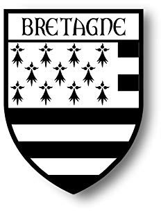 Akachafactory Autocollant Sticker Voiture Moto Blason Ville Drapeau Bretagne Breton