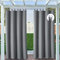 Clothink Outdoor Vorhänge Wasserfest Sonnenschutz Winddicht mit Klettband Oben für Terrasse Garten Balkon Familienhaushalte einfache Montage farbecht haltbar(132x245cm, 1 Stück, Grau)