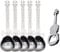 ESRISE Gitarren Löffel Gitarre Kaffeelöffel Musiker Geschenke, Lustig Musik Deko Geschenk Teelöffel, Edelstahl Geschenk (Silber-6 mit Öffner)