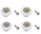 Lot de 4 roulettes de rechange pour porte de douche coulissante en verre – 19 mm x 5 mm