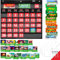 Schwarz Kalender-Diagramm mit Taschen und 76 Karten (68 illustrierte Aktivitätskarten, 8 trocken abwischbare Flash-Karten und 3 Haken 51 cm x 48 cm)