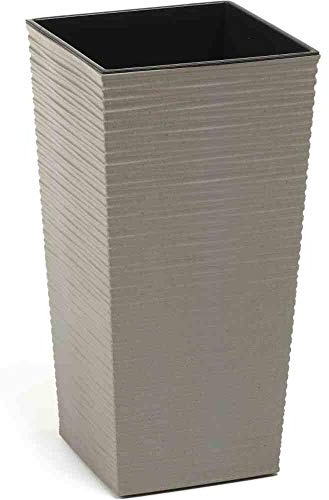 Siena Garden Pflanzgefäß ECO Nizza grau 25x25x46,5 cm