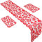 YGCHEN Tischläufer Valentinstag Dekorationen Tischdecke Herz Tischset Rechteckig Table Runner and Placemat für Valentinstag Muttertag Hochzeit Romantische Dekorationen, 3 Stück