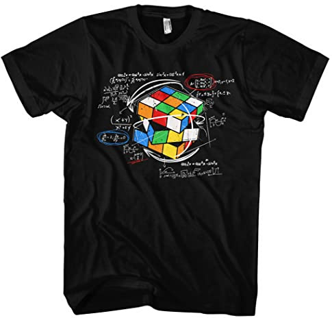 Zauberwürfel Herren T-Shirt | Magic Cube - Sheldon Cooper Tshirt - Physik - Wissenschaft | M2 Schwarz (M)