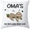 Shoppawhile Oma Geschenk Oma Geburtstagsgeschenk Muttertag Weihnachten Geschenk für Oma Faultier Geschenk Weiß Kissenbezug 45x45cm Muttertagsgeschenk für oma
