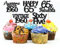 Gyufise Cupcake-Topper zum 65. Geburtstag, goldfarben, glitzernd, Vintage-Kuchenaufsätze aus dem Jahr 1960, Hello 65, 65 und fabelhafte Cupcake-Picks, Kuchendekorationen zum 65. Geburtstag, 30 Stück