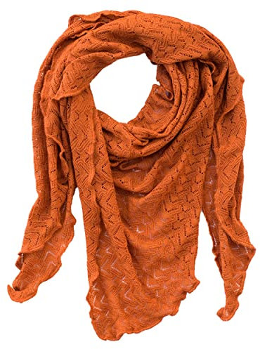 Invero, Merino Dreieckstuch Susi, 100% Wolle (Cognac)