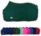 RL24 - Abschwitzdecke Basicline – Pferdedecke mit Schweifkordel, Widerristpolster & Metallverschluss – atmungsaktive Fleecedecke – Pferde Zubehör – Transportdecke in Dunkelgrün – 65cm
