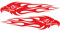 Feuer Flamme Aufkleber,MoreChioce 2 Stücke Racing Alder Flamme Autoaufkleber Seitenaufkleber Wasserdichte Karosserie Decal Selbstklebend Vinyl Grafik Aufkleber Styling Aufkleber,Rot