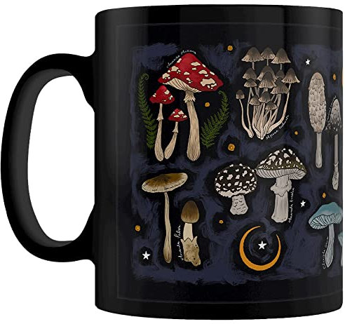 Grindstore The Mushroom Guide Mug Tafelbecher Schwarz