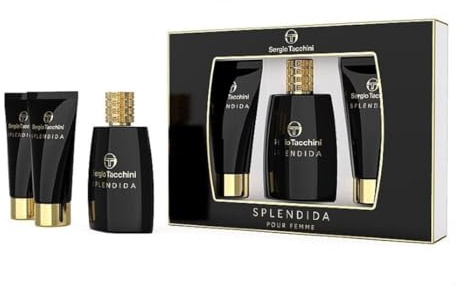 Sergio Tacchini Splendida 3-teiliges Geschenk-Set: Eau de Parfum, Duschgel, Body Lotion, je 100 ml