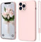 ElestBela iPhone 12 Pro Hülle Silikon Case, Hanyhülle iPhone 12 Pro Ultra Dünn Slim mit Microfiber, Kratzfeste Rundumschutz Case Schutzhülle Hülle für iPhone 12 Pro 6.1'' Rosa
