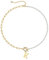 TINGN Halskette Damen Perlen Kette Gold, 14K Vergoldet Büroklammer Gliederkette Halskette Choker Kette Halskette Perle Ketten Anhänger Initialen Halskette Damen Schmuck Geschenke Verstellbar (K)