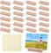 Birshe 24 Pièces Support Photo en Bois Naturel, Porte-Cartes avec 56 Points de Colle pour Restaurants, Mariages, Banquets et Fêtes