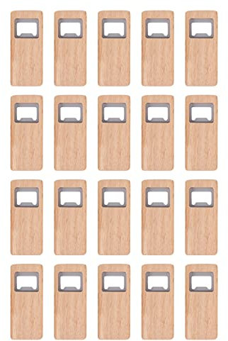 Wanjorlay 20 PièCes Ouvre-Bouteille de BièRe en Bois Manche en Bois Tire-Bouchon en Acier Inoxydable Ouvre-Barre Accessoires de Cuisine de FêTe